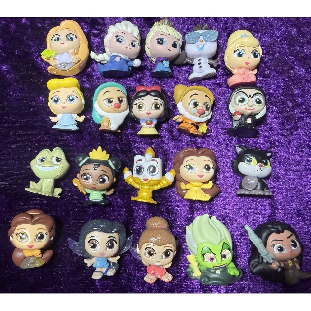 Disney Doorables Lot of 20 Mixed Series NO DUPLICATES Princess Pixies Animals